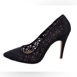 Carmen Marc Valvo Kristen Calzature Party Heel Lace Design Pointed Shoes